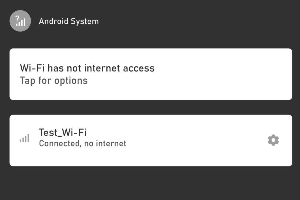 Android Phone Connected to Wi-Fi but No Internet