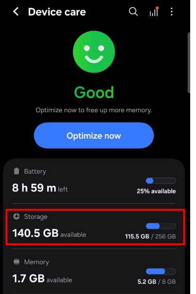 clear Android Storage