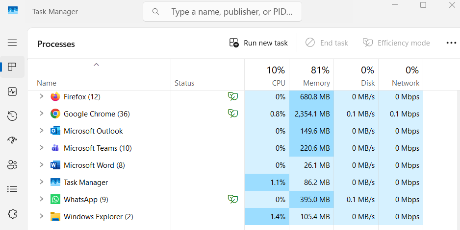 windows task manager_ Windows PC Running Slow After Update