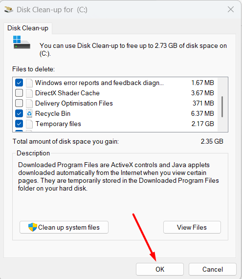 Disk cleanup_ Windows PC Running Slow After Update
