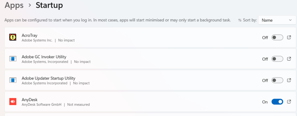Disable Background Apps