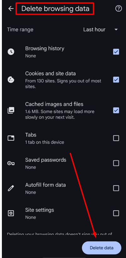 Clear Browsing Data on Android _ DNS Probe Finished No Internet