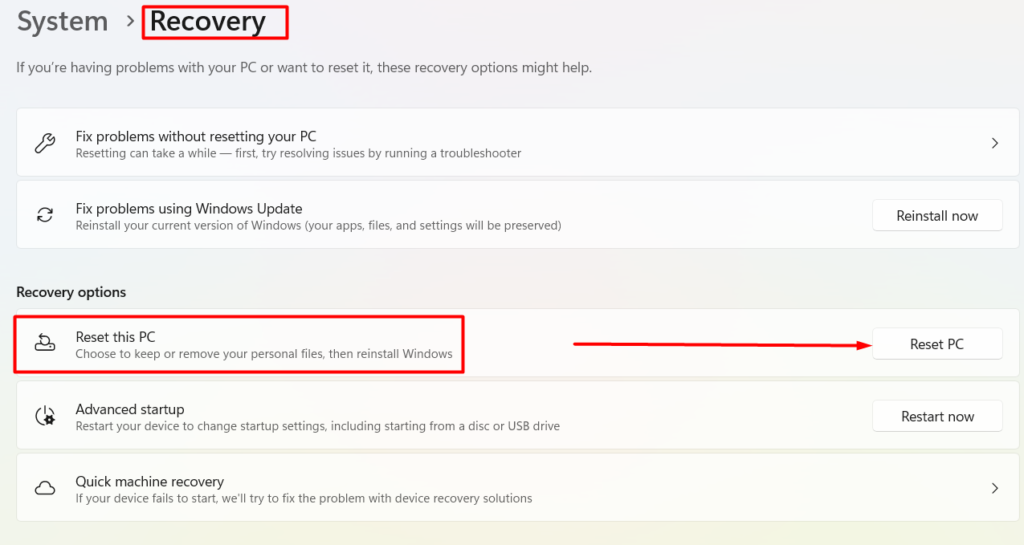 Reset This PC _ Windows Update Stuck