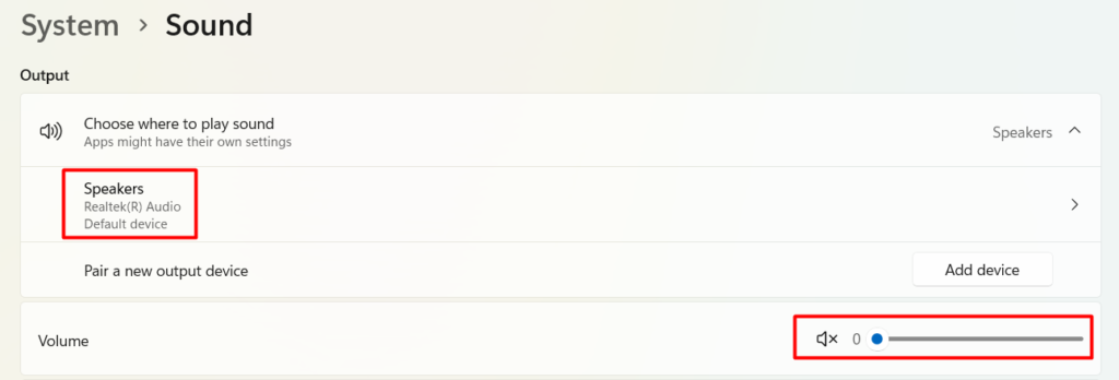 No Sound on Windows PC